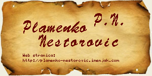 Plamenko Nestorović vizit kartica